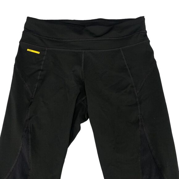 Lolë Capri Leggings Womens Small Black Nylon Stretch Elastic Waist Straight Leg - Picture 10 of 16